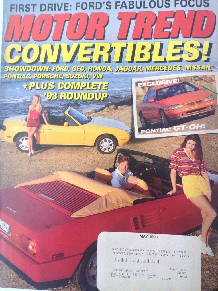 Motor Trend Magazine Ford Porsche Convertibles issue May 1993 083017nonrh