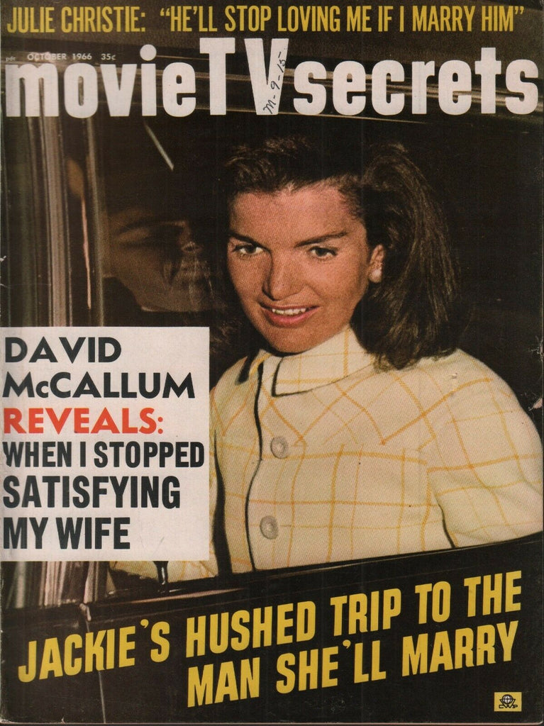 Movie TV Secrets October 1966 Jackie Kennedy David Mccallum 062019AME2