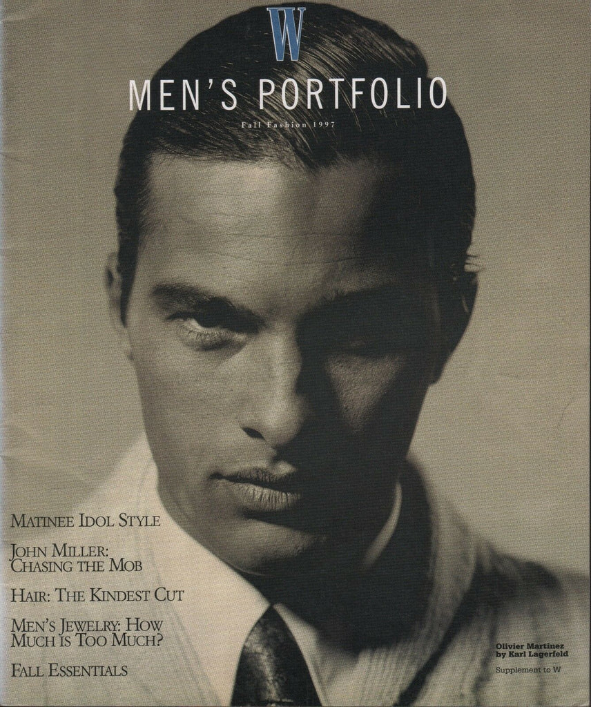 W Mens Portfolio Supplement Fall 1997 Olivier Martinez Kari Lagerfeld 060718DBF