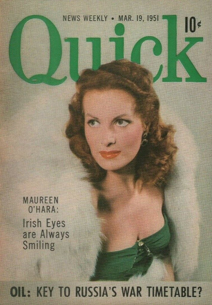 Quick News Weekly March 19 1951 Maureen O'Hara Cheesecake Pin Up 070819AME