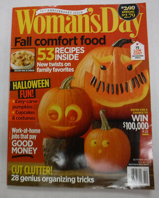 Woman's Day Magazine Halloween Fun 53 Recipes Inside October 2012 NO ML 072815R