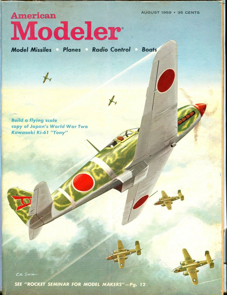 American Modeler Magazine August 1959 Kawasaki Ki-61 VG No ML 040517nonjhe