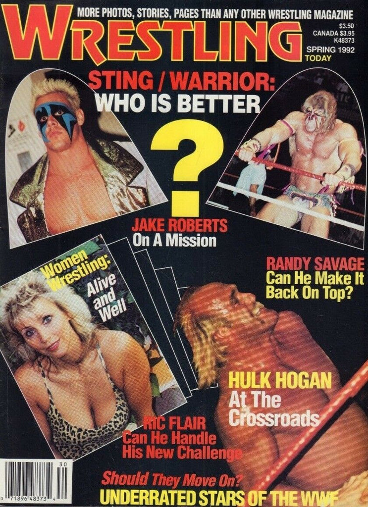 Wrestling today Spring 1992 Sting Ultimate Warrior Hulk Hogan 010519DBE