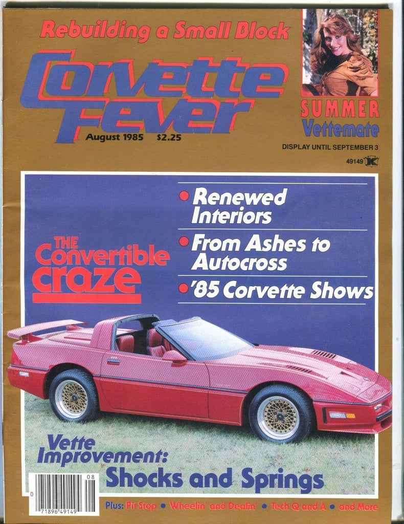 Corvette Fever Magazine August 1985 The Convertible Craze 071017nonjhe