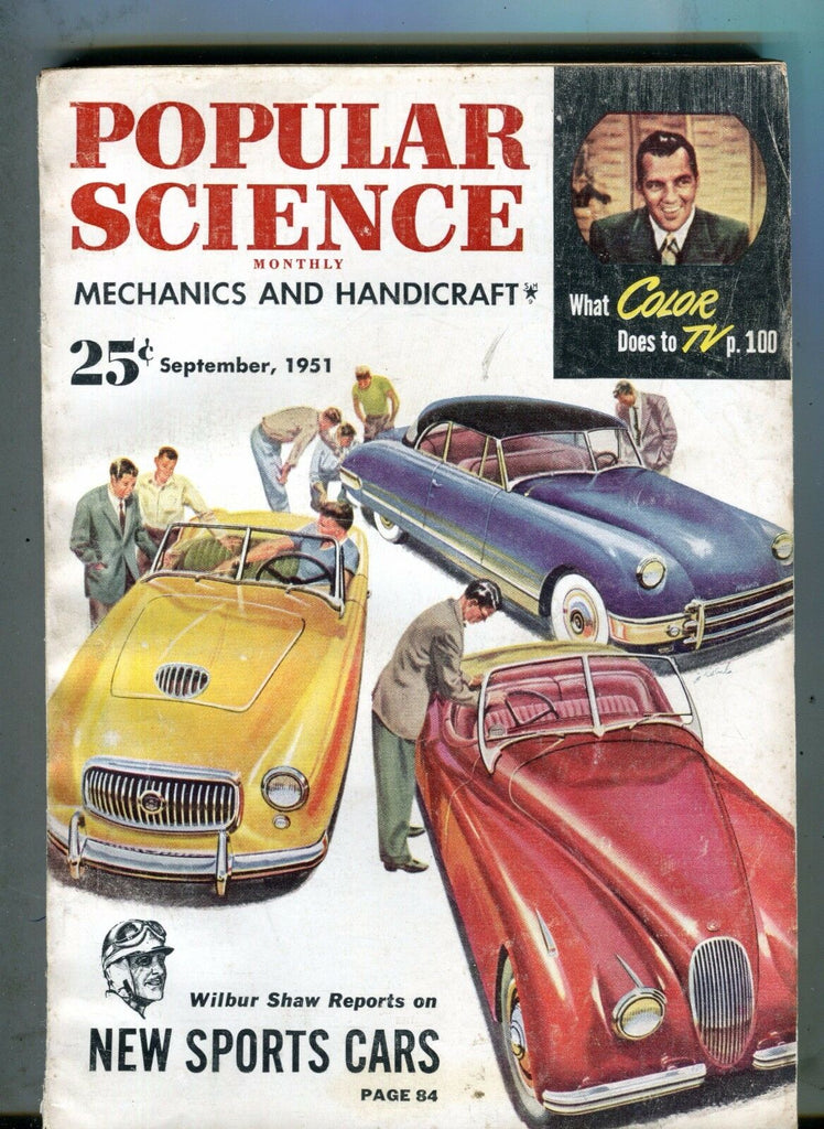 Popular Science Magazine Sept. 1951 New Sports Cars Wilbur Shaw 063017nonjhe2