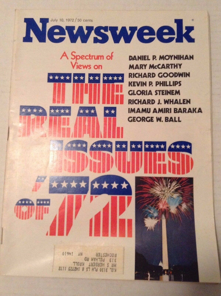 Newsweek Magazine The Real Issues July 10, 1972 102016RH