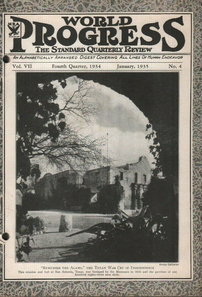 World Progress Vol VII 4th Quarter 1934 January 1935 #4 Ewing Galloway 061719AME