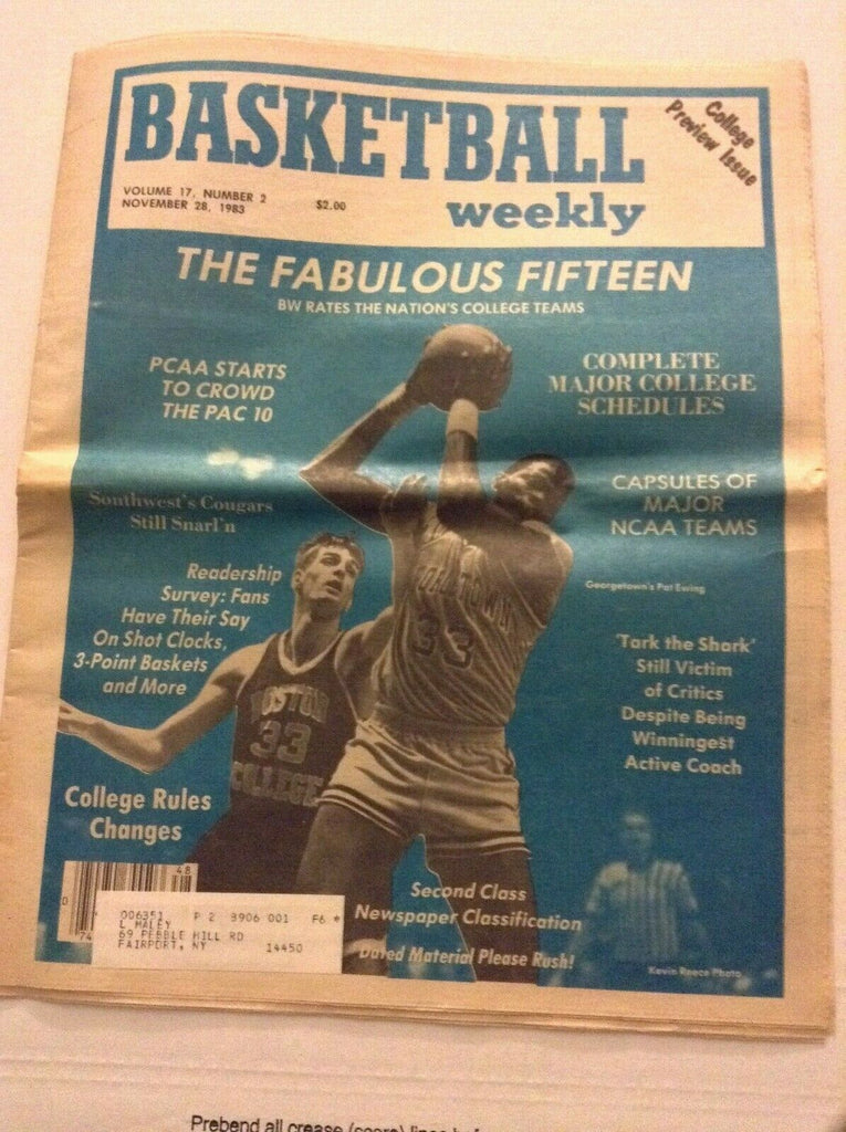 Basketball Weekly Kevin Reece Still Snarl'n november 28, 1983 091119nonrh