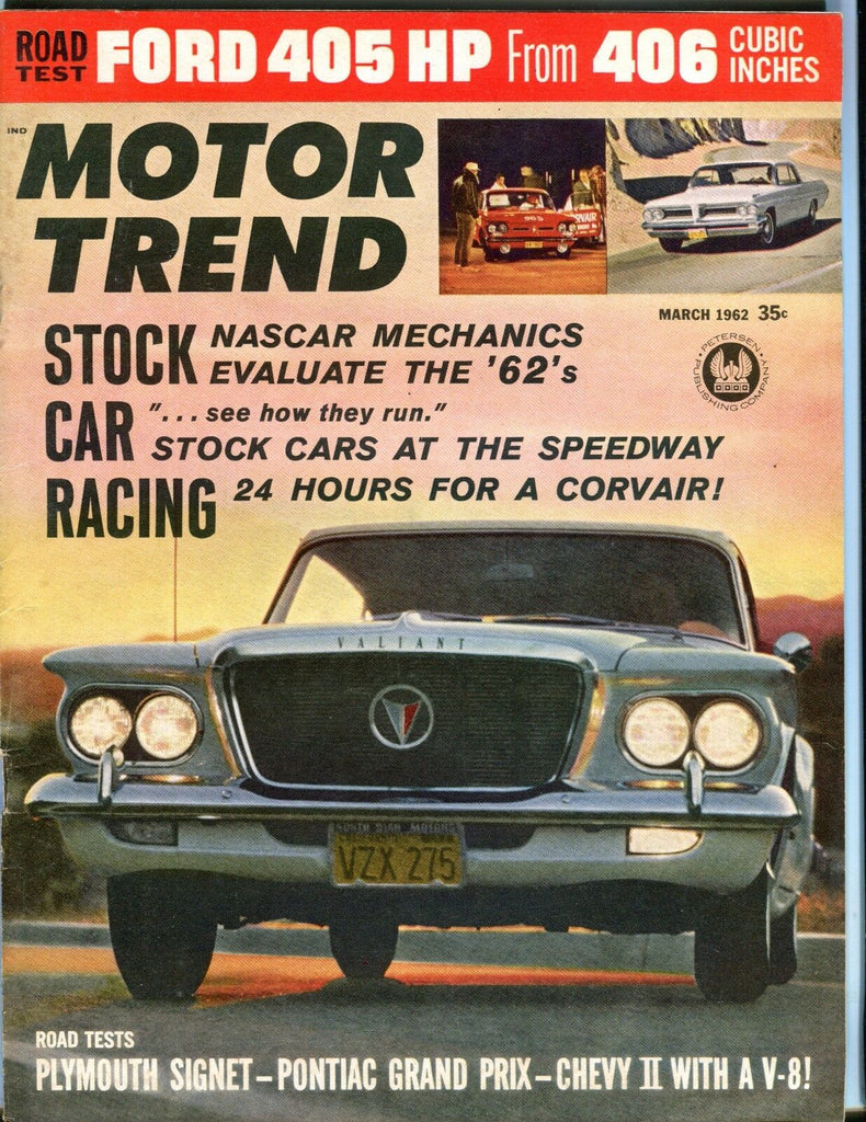 Motor Trend Magazine March 1962 Plymouth Signet VG No ML 052217nonjhe