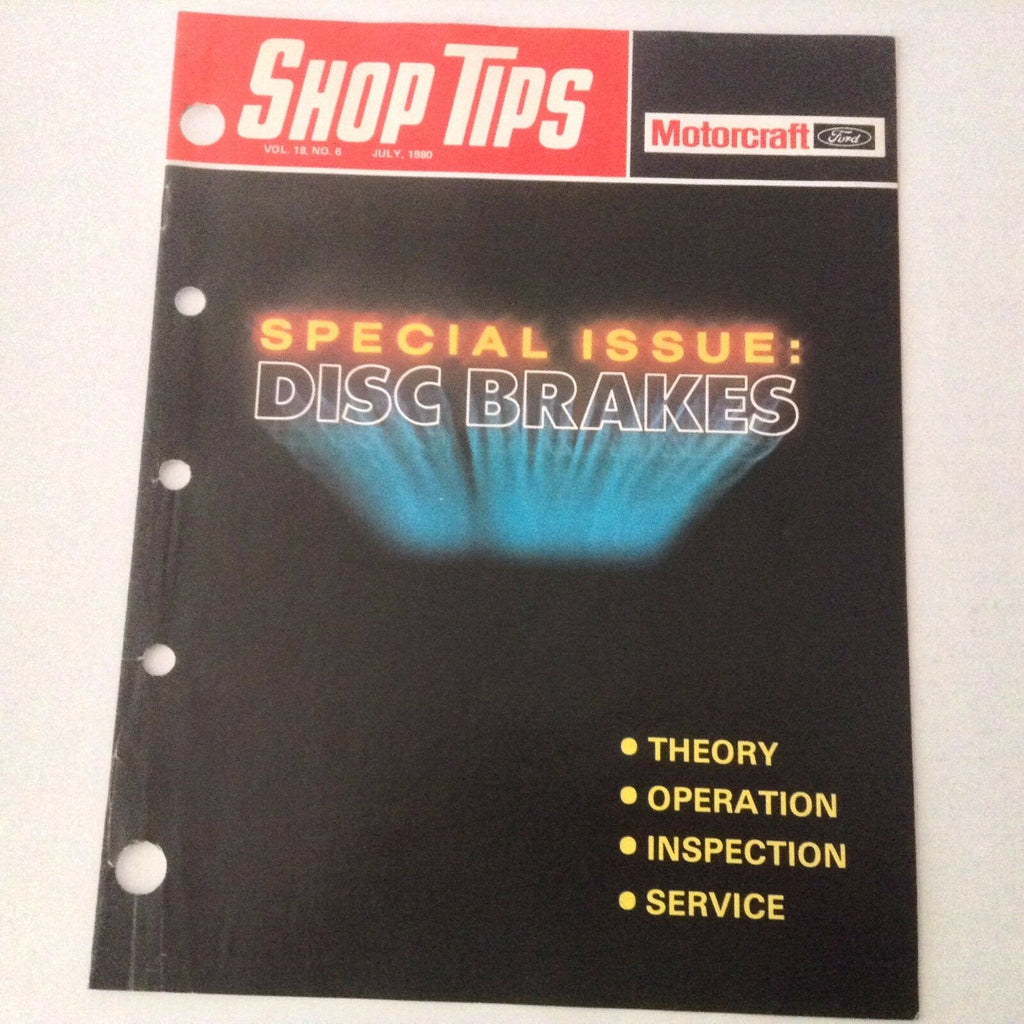 Shop Tips Magazine Disc Brakes Theory Operation July 1980 060517nonrh
