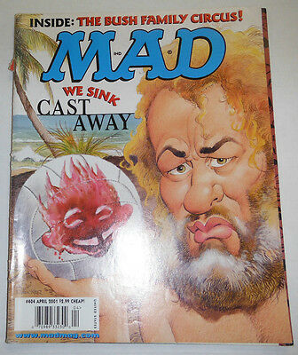 Mad Magazine Cast Away Tom Hanks The Bush Family April 2001 091814R