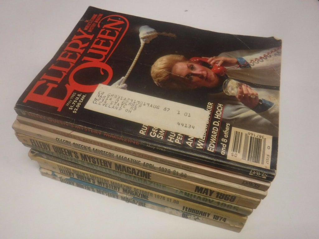 Ellery Queen's Mystery Magazine Lot Of 9 70's/80's 091817nonjhe