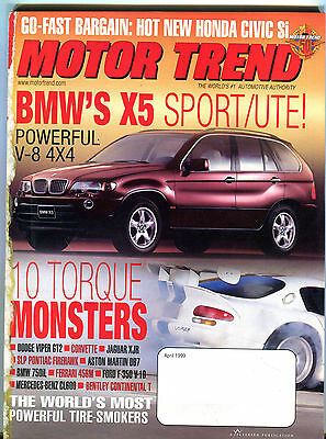 Motor Trend Magazine April 1999 10 Torque Monsters VGEX 020816jhe