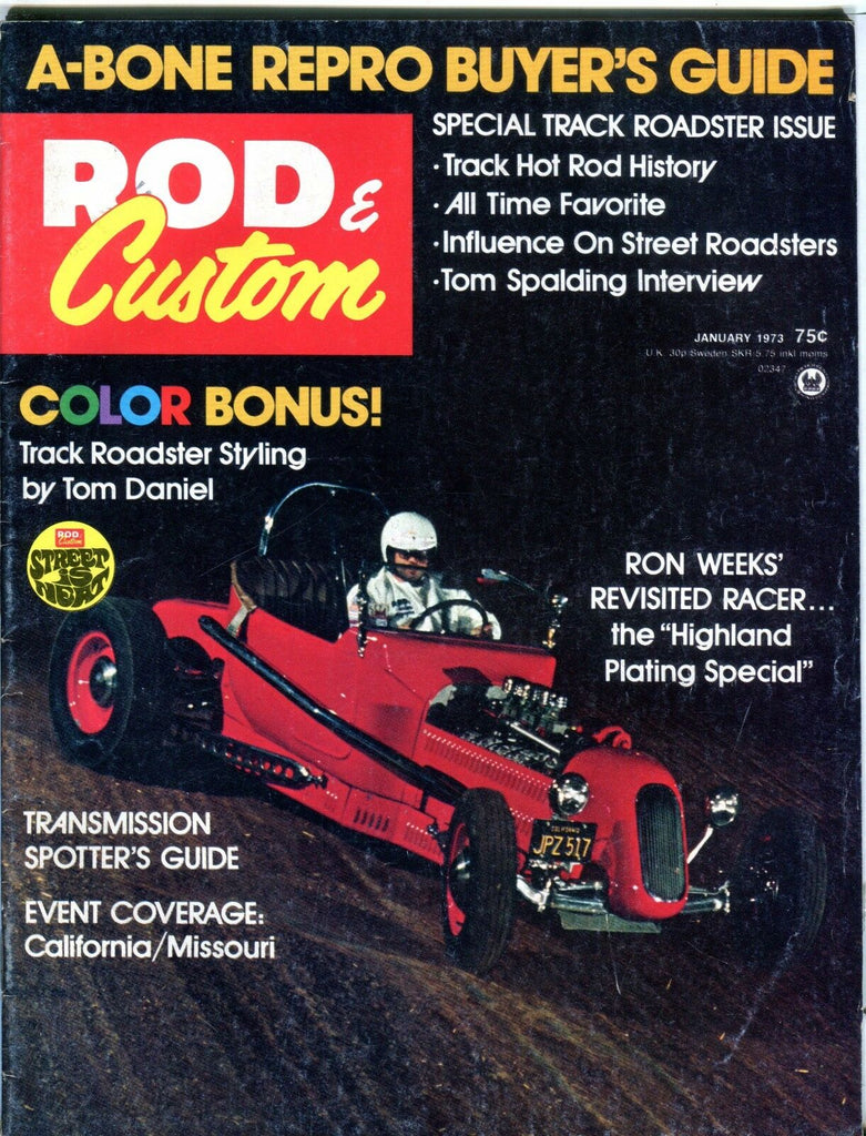 Rod & Custom Magazine January 1973 Tom Daniel EX No ML 040617nonjhe