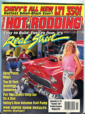 Popular Hot Rodding Magazine November 1991 Real Street EX 022216jhe
