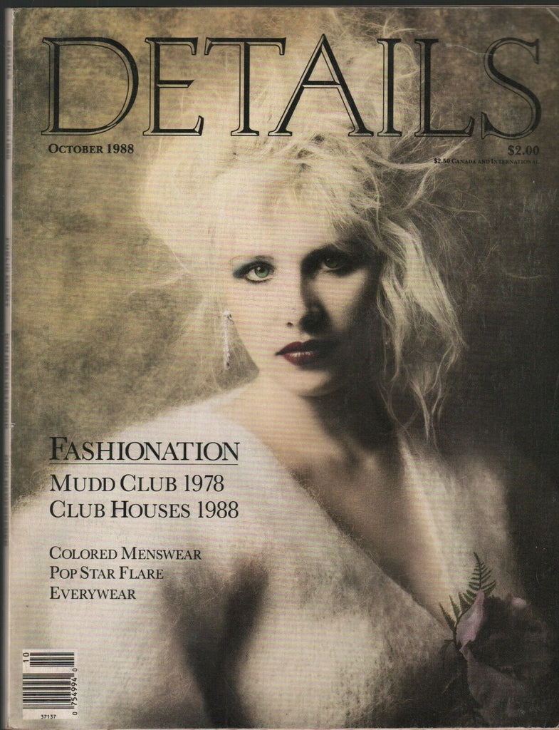 Details NYC Magazine October 1988 Mudd Club Stephan Saban 020821ame