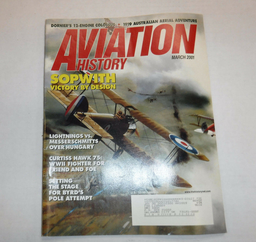Aviation History Magazine Sopwith Curtiss Hawk 75 March 2001 FAL FAA 110216R