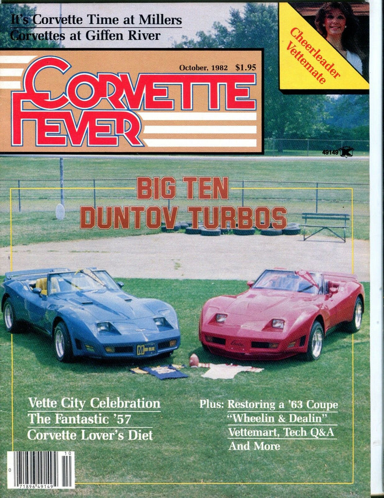 Corvette Fever Magazine October 1982 Big Ten Duntov Turbos 070517nonjhe
