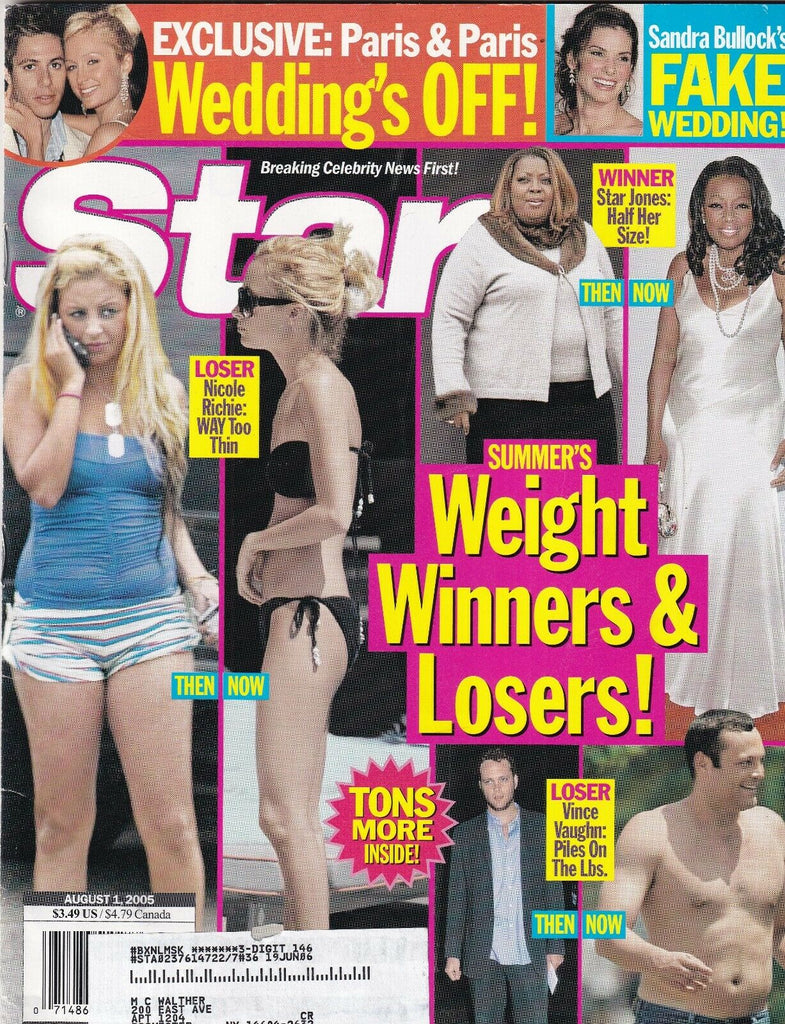 Star Magazine Nicole Richie Star Jones Paris Hilton August 1, 2005 102219nonr