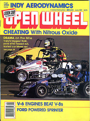 Open Wheel Magazine June 1987 Drama On The Mile EX 020216jhe
