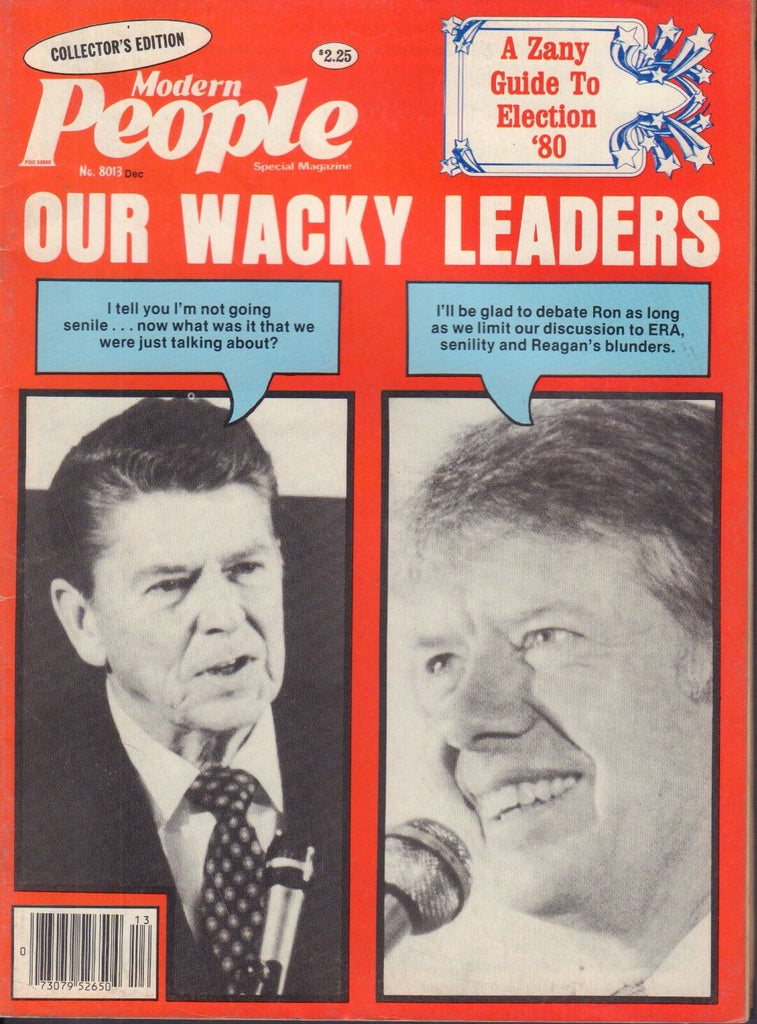 Modern People No.8013 Election 1980 Ronald Reagan, Jimmy Carter 082517DBE