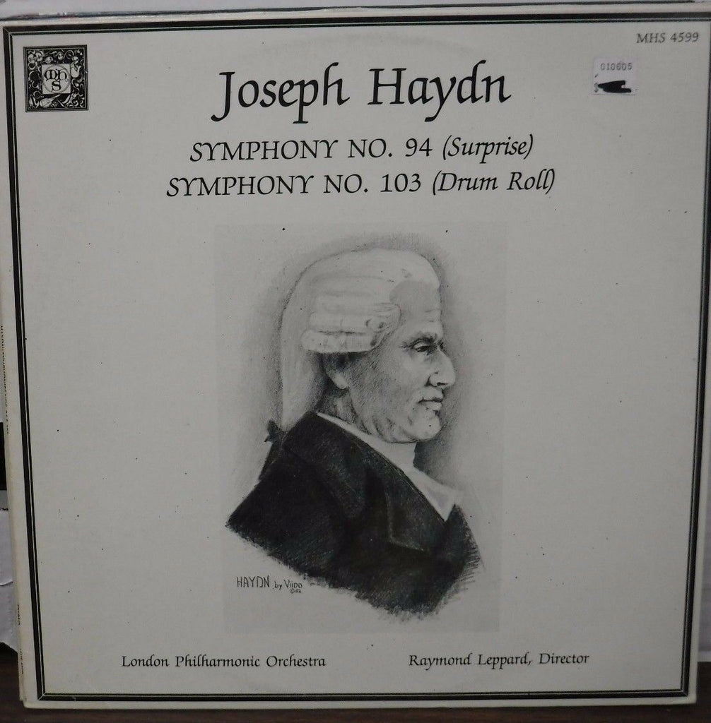 Joseph Haydn Sumphony No. 94 (surprise) No. 103 (Drum Roll) 33RPM 10117LLE
