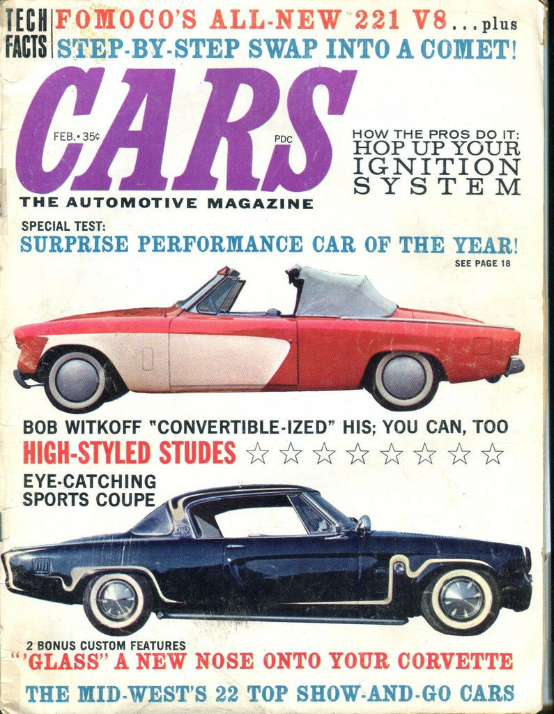 Cars Magazine February 1962 Bob Witkoff Fomoco GD No ML 032217nonjhe