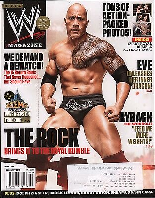 WWE Magazine February 2013 The Rock, Eve w/ML EX 121115DBE