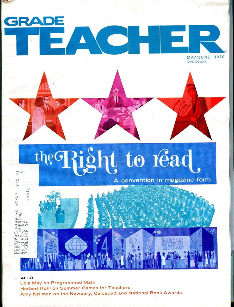 Grade Teacher Magazine May/June 1970 Right To Read VG w/ML 022317nonjhe