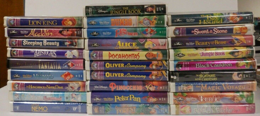 Disney & Fox Animation Vintage VHS Lot of 28 Pocahontas Peter Pan 111919DBL2