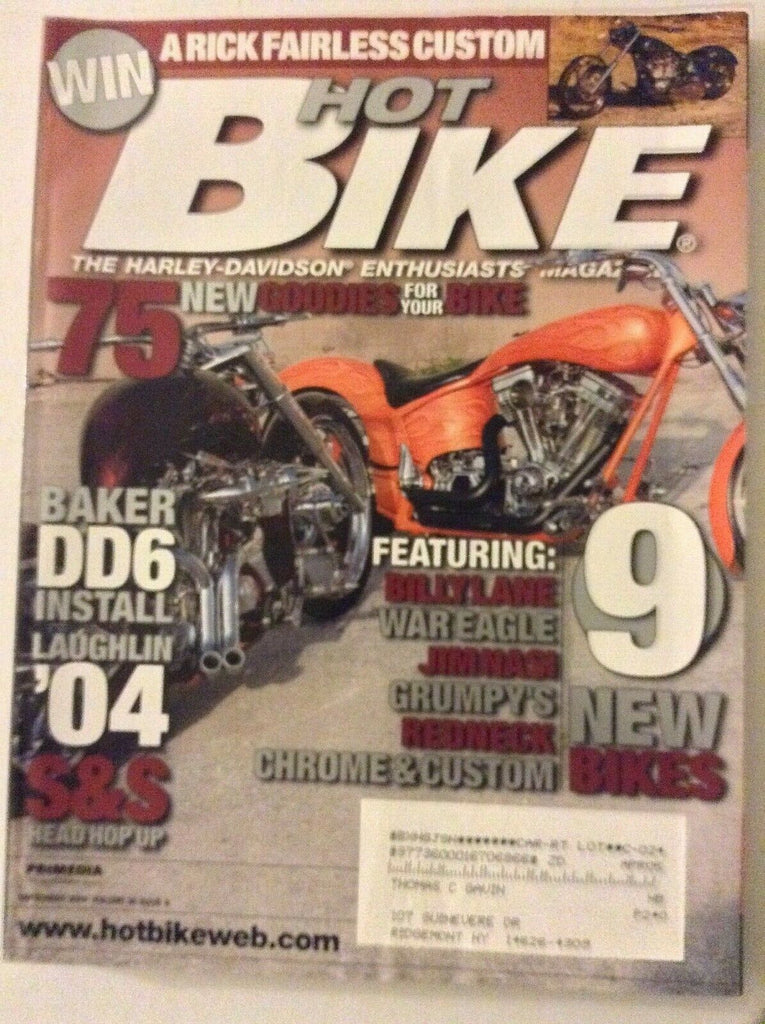 Hot Bike Magazine Baker DD6 Install War Eagle September 2004 052019nonrh