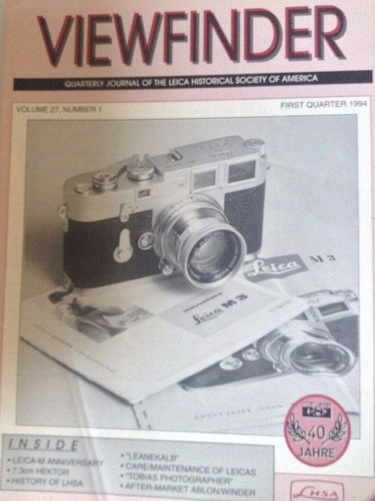 Viewfinder Magazine Leica M Anniversary First Quarter 1994 082717nonrh