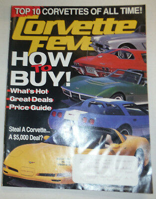 Corvette Fever Magazine Price Guide Top 10 Corvettes August 2000 022715r