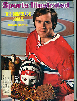 Sports Illustrated Magazine November 25 1974 Ken Dryden EX 060316jhe