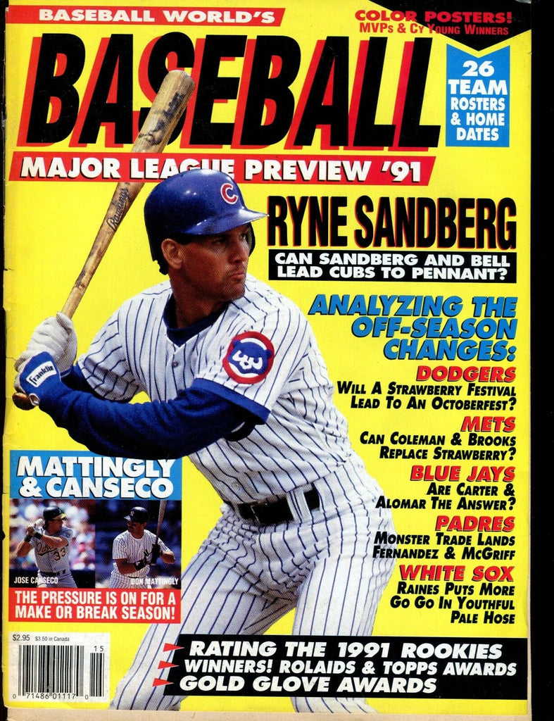 Baseball World's Major League Preview 1991 Ryne Sandberg ACC No ML 021517jhe