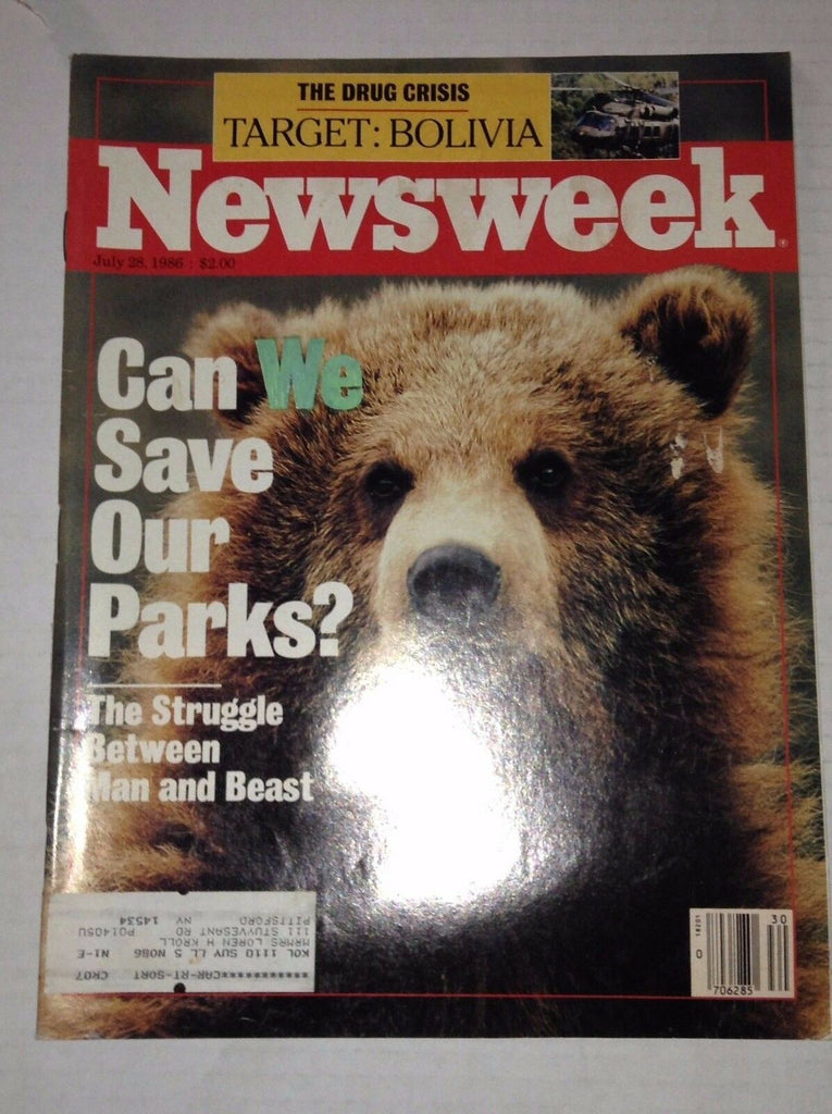 Newsweek Magazine Save Our Parks July 28, 1986 102016RH