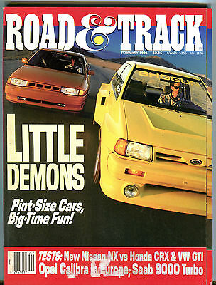 Road & Track Magazine February 1991 Little Demons Pint-Size Cars EX 020916jhe