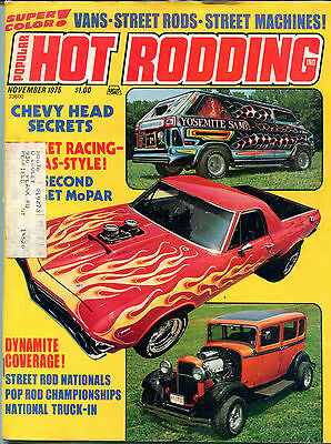 Popular Hot Rodding Magazine November 1975 Chevy Head Secrets ML VGEX 122215jhe