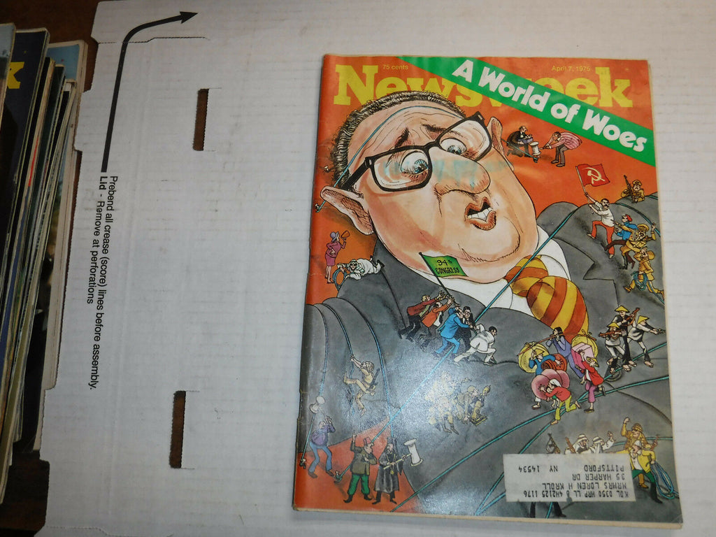 Newsweek Magazine Henry Kissinger Tax Cuts April 7, 1975 100316R