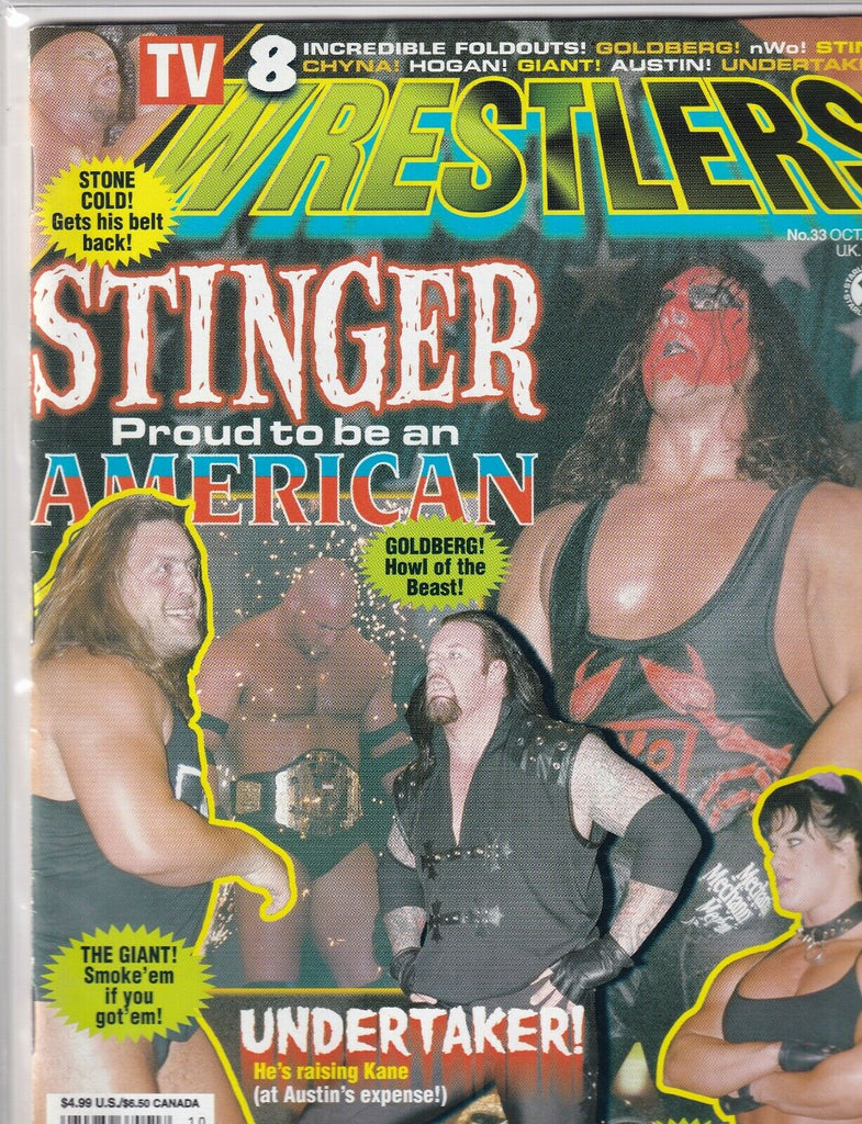 Tv Wrestlers Mag Sting Goldberg Undertaker October 1998 091019nonr