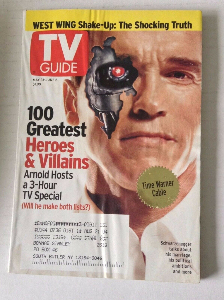 TV Guide Magazine Arnold Schwarzenegger 100 Heroes May/June 6, 2003 050817nonrh