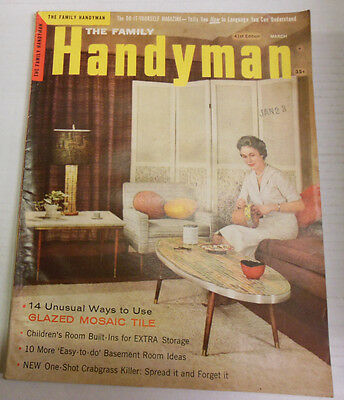The Family Handyman Magazine Glazed Mosaic Tile March 1958 082013R