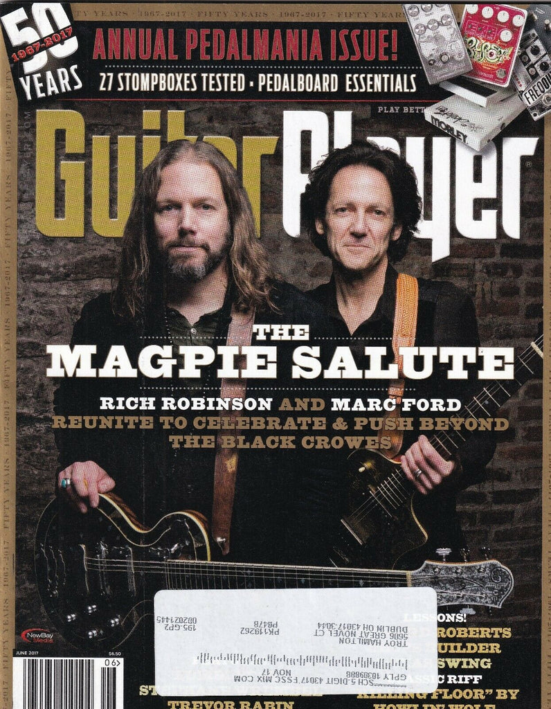 Guitar Player Magazine Rich Robinson Marc Ford June 2017 100219nonr