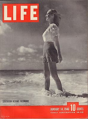 Life Magazine January 14 1946 Birthday Southern Resort Fashions VG 050216DBE2