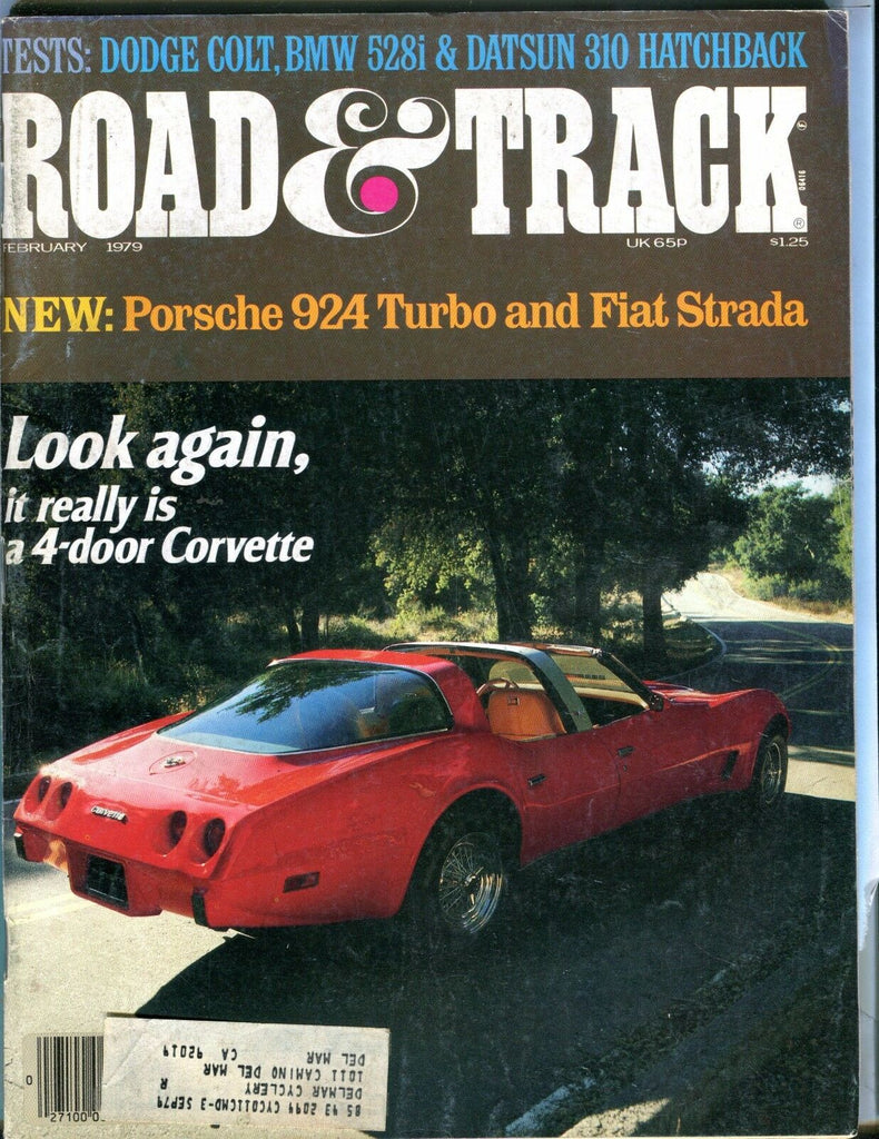 Road & Track Magazine February 1979 4-Door Corvette EX w/ML 031317nonjhe