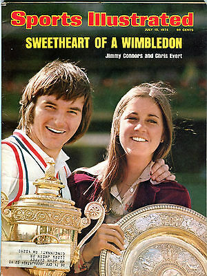 Sports Illustrated Magazine July 15 1974 Jimmy Connors Chris Evert EX 030416jhe