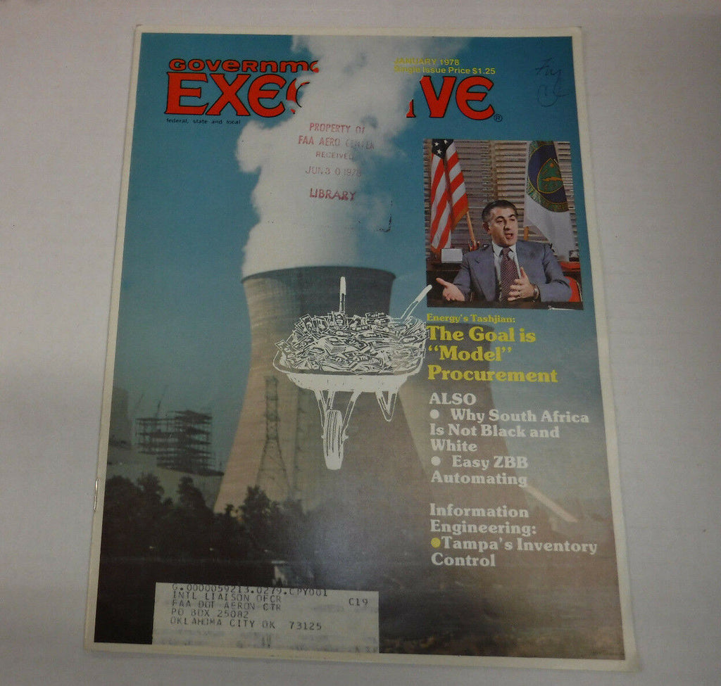 Government Executive Magazine Energy's Tashijan January 1978 FAA 102016R