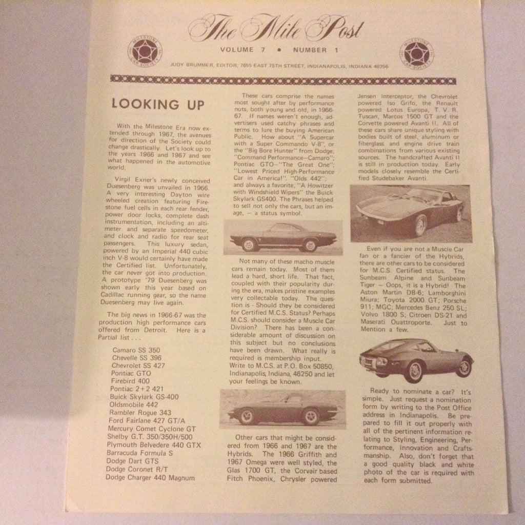 The Mile Post Magazine Virgil Exner Vol.7 No.1 052817nonrh