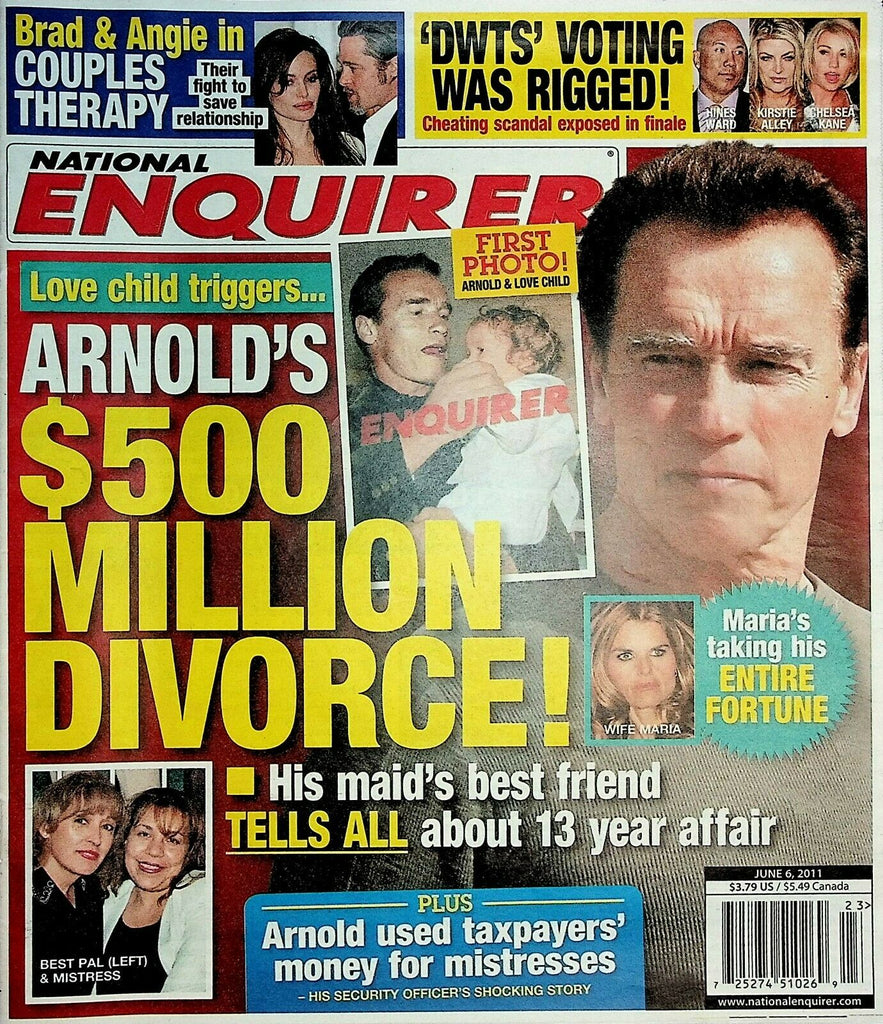 National Inquirer Magazine June 6 2011 Arnold Schwarzenegger 030321ame