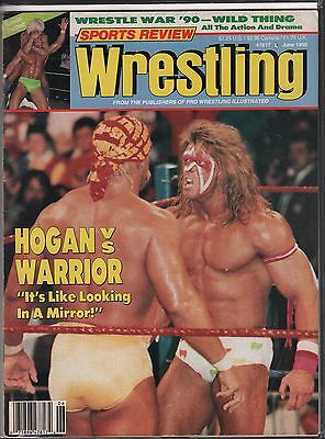 Sports Review Wrestling June 1990 Hulk Hogan, The Ultimate Warrior EX 120815DBE
